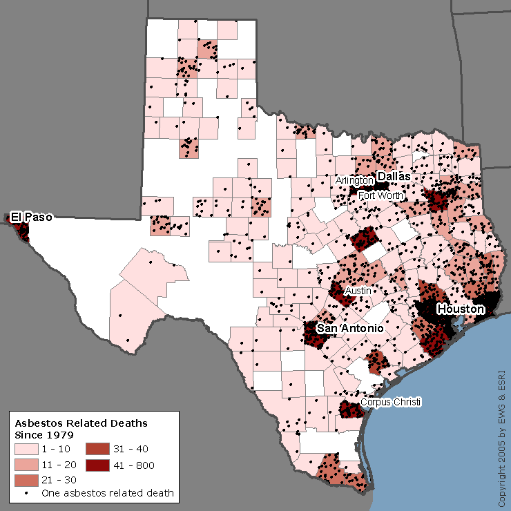 At Least 2,910 People Have Been Killed by Asbestos in Texas Since 1979