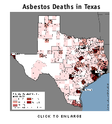map of asbestos mortality in texas