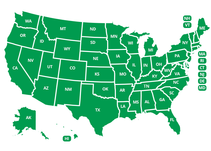 Map of States' King amendment data