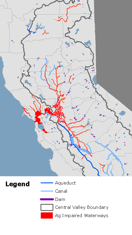Ag-contaminated rivers in the Central Valley