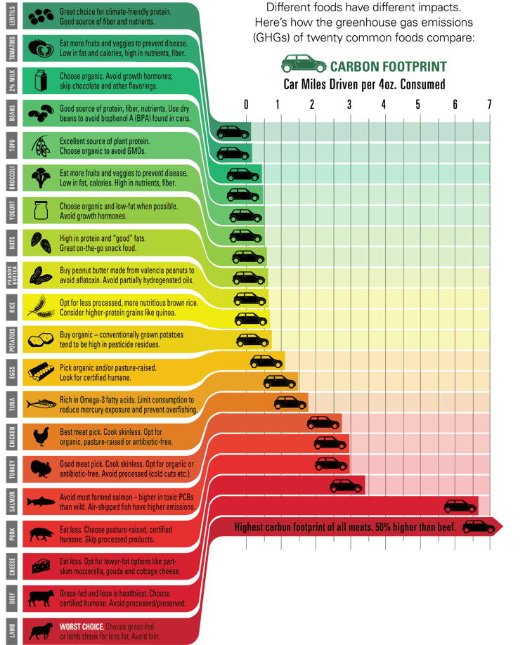 Eat Smart Chart. Eat smart your food choices affect the climate