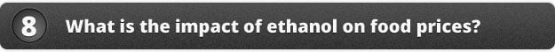 What is the impact of ethanol on food prices?