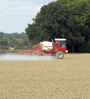 Farm being sprayed