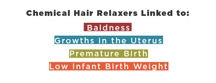 Chemical Hair Relaxers Linked to: Baldness, Growths in the Uterus, Premature Birth, Low Infant Birth Weight