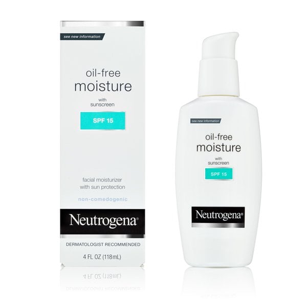 Neutrogena Oil-Free Moisture Facial Moisturizer, SPF 15 (2016 ...