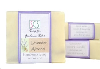 Soap for Goodness Sake Handmade Soap, Lavender Almond