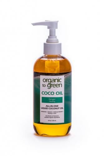 Organic to Green Coco Oil Liquid Coconut Oil, Ginger