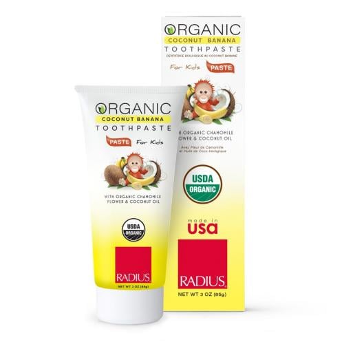 RADIUS Organic Coconut Banana Toothpaste (2018 formulation)