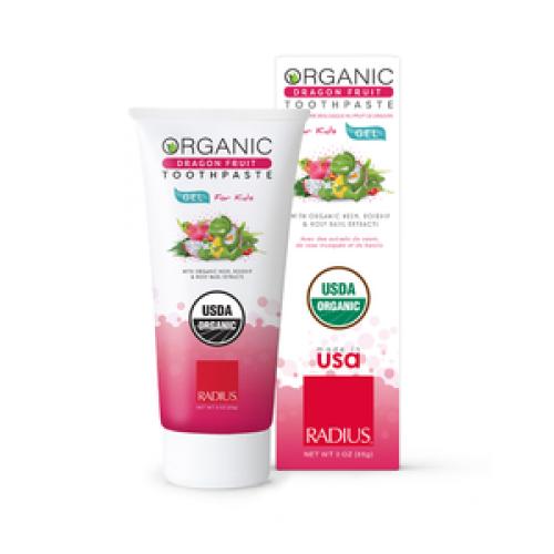 RADIUS Organic Dragon Fruit Gel For Kids Toothpaste (2018 formulation)