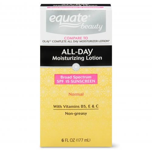 Equate Beauty All-Day Moisturizing Lotion, Normal, SPF 15 (2019 formulation)