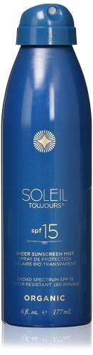 Soleil Toujours Sheer Sunscreen Mist, SPF 15 (2019 formulation)