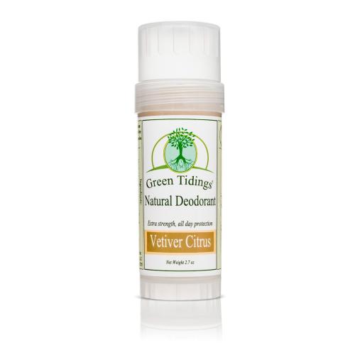 Green Tidings Natural Deodorant, Vetiver Citrus (2019 formulation)