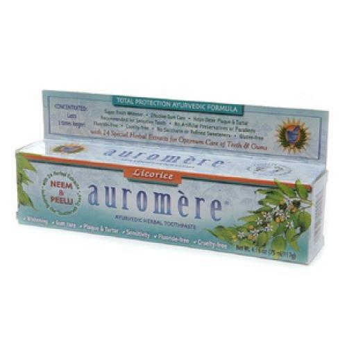 Auromere Ayurvedic Herbal Toothpaste, Original Licorice (2019 formulation)