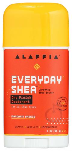 Alaffia Everyday Shea Deodorant, Mandarin Breeze (2020 formulation)