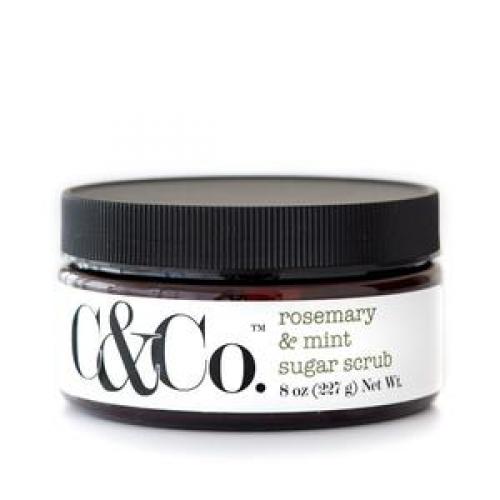 C& Co. Handcrafted Skincare Sugar Scrub, ROSEMARY & MINT