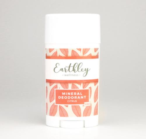 Earthley Mineral Deodorant, Citrus (2020 formulation)